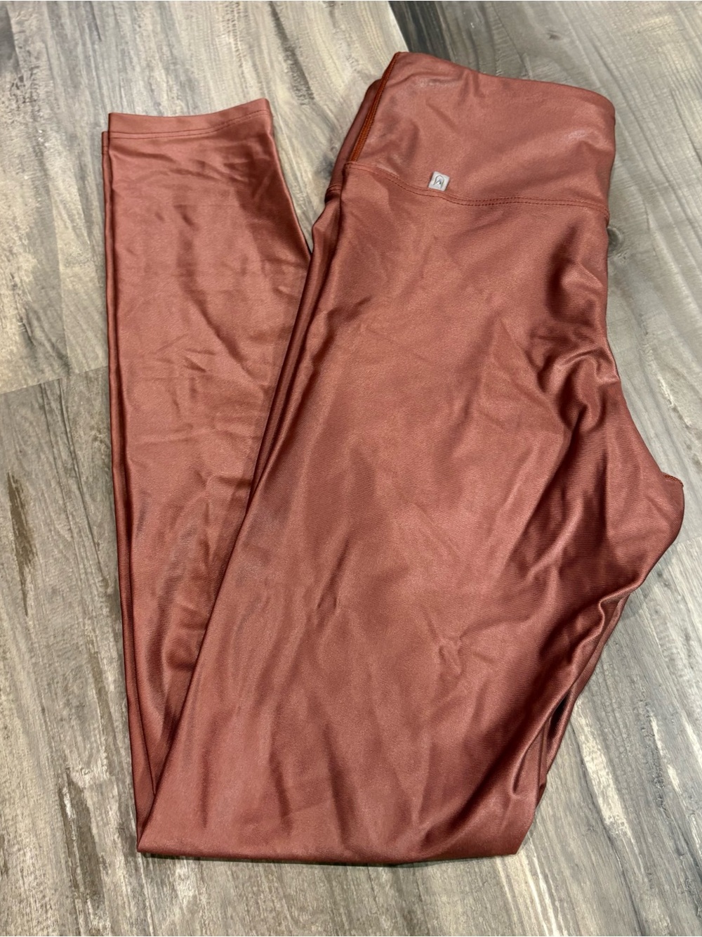Sunwren Luxury Yoga Leggings Metallic Rust Color SZ XXS NWOT